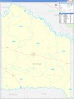 Red River, Tx Wall Map Zip Code